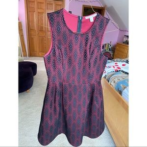 red and black lace dress